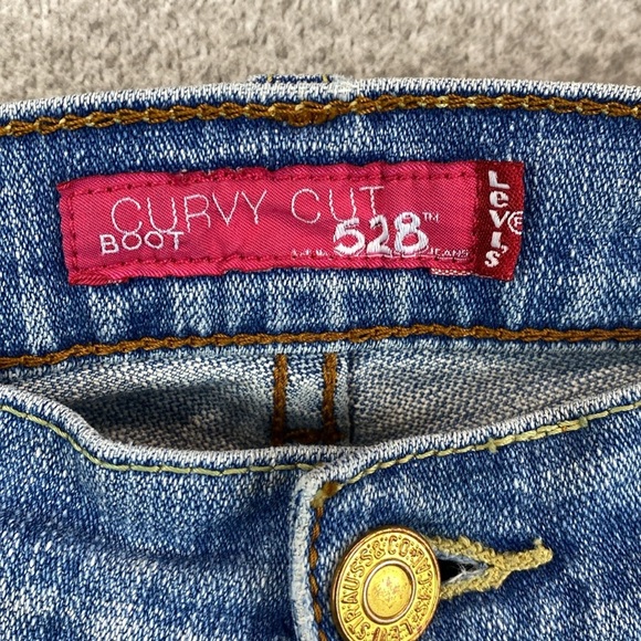 Levi’s 528 low rise curvy bootcut size 11 stretchy Y2K edgy cut date 2008 - Picture 2 of 12